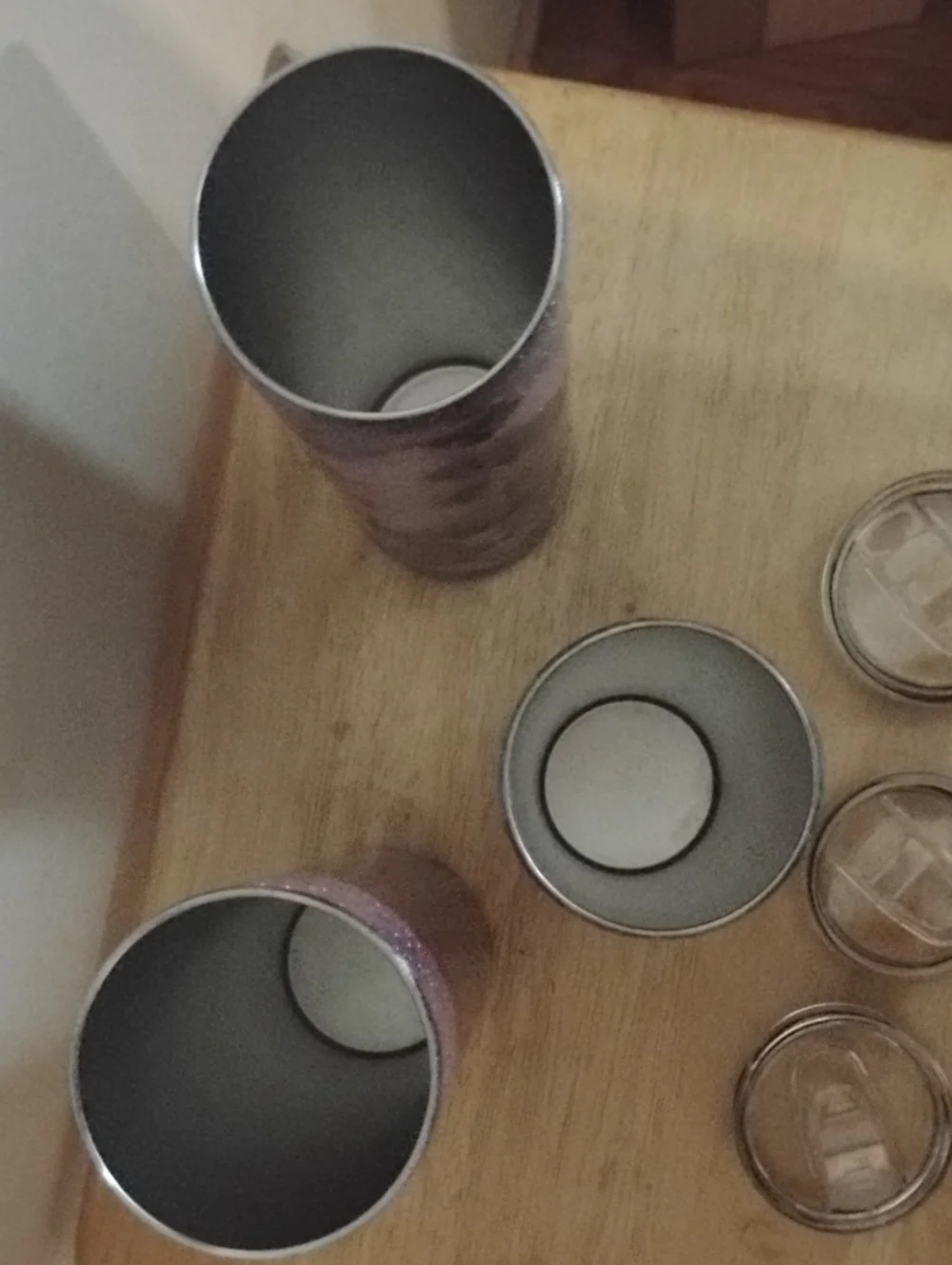 3 Glitter Patterned Stainless Water Bottle Tumblers